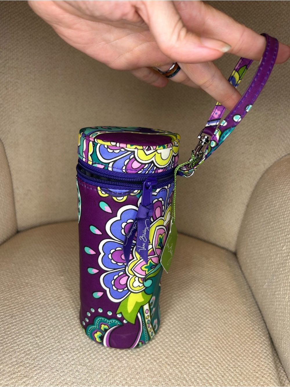 Vera Bradley Heather Multicolor Floral Wristlet Baby Bottle Caddy/carrier